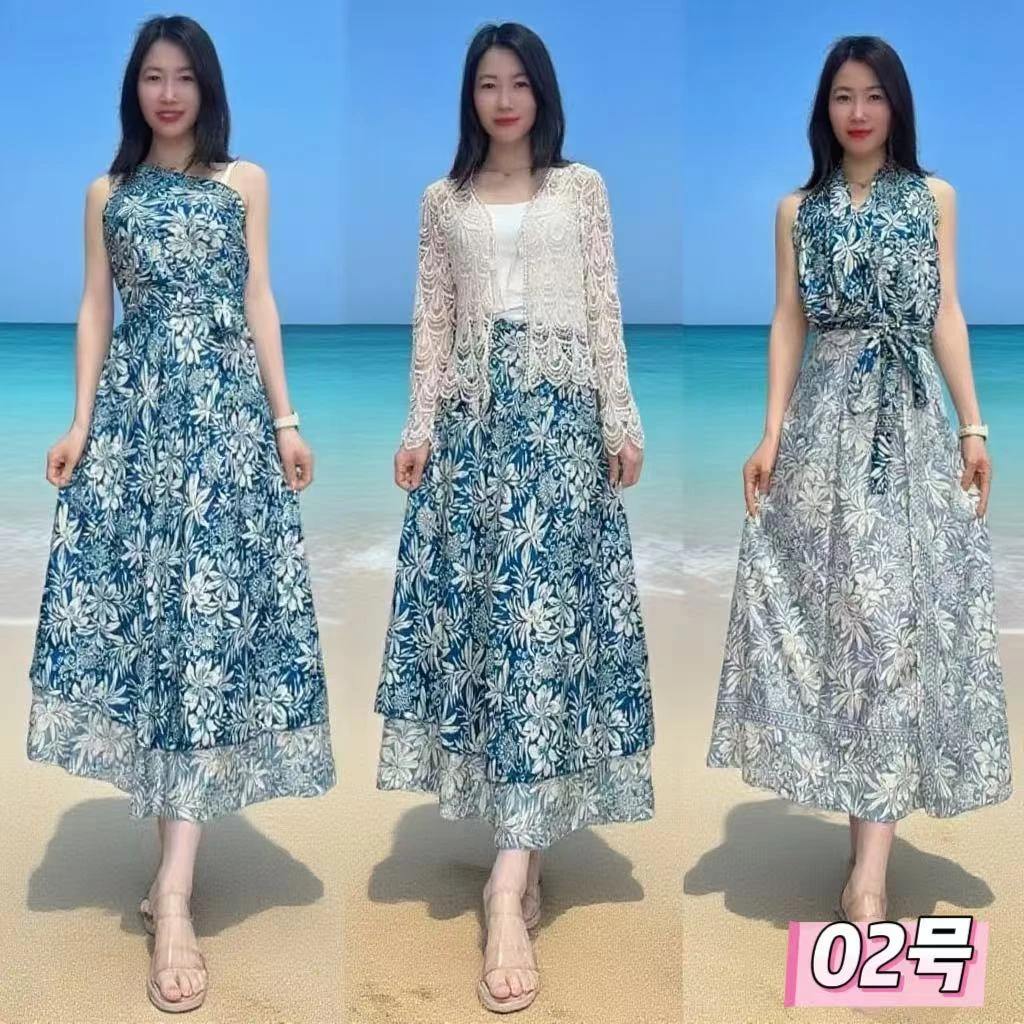 1号裹裙印度尼泊尔一片式双面手绘烫金植物丝裹裙多种穿法半身裙