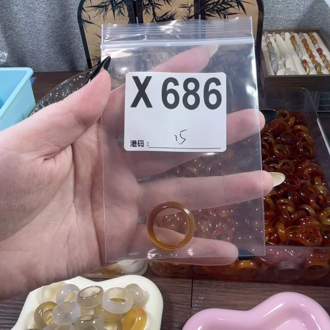 未镶嵌戒指玛瑙/玉髓686