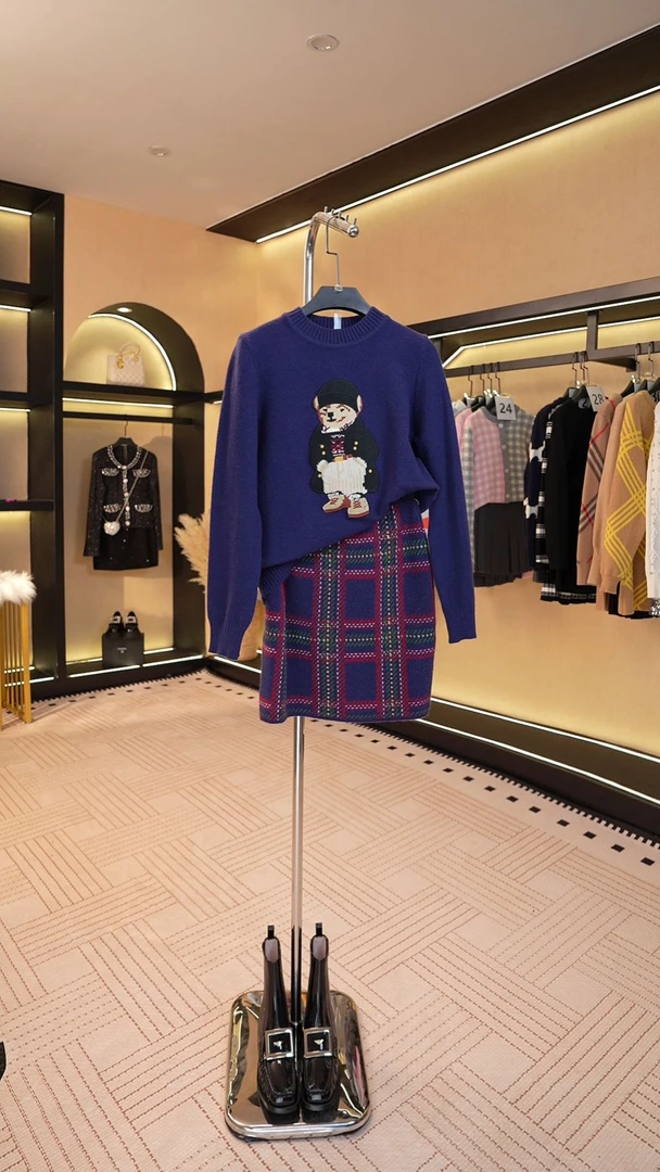 【关关】秋冬百搭套装针织设计师款高定女装时尚 A126