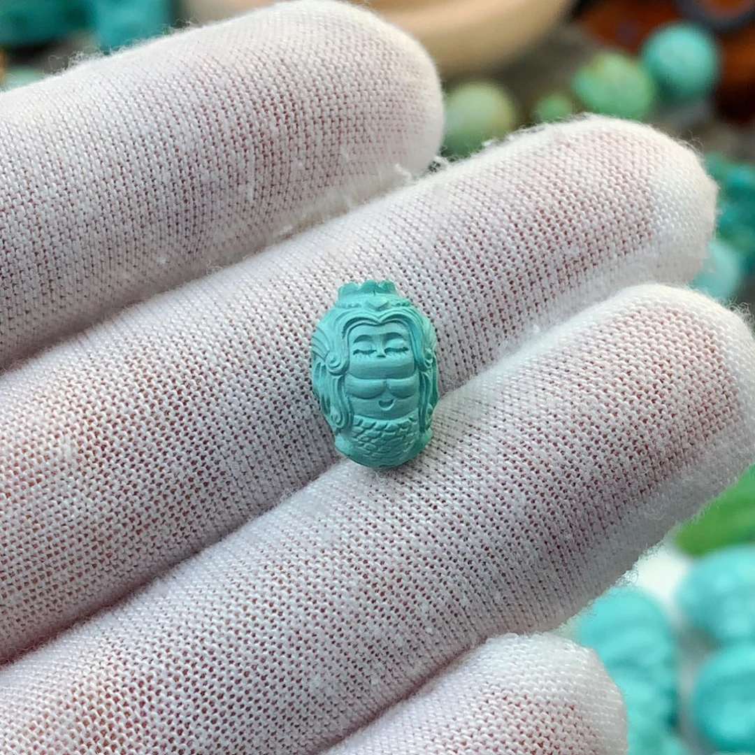 未镶嵌绿松石珠宝半成品