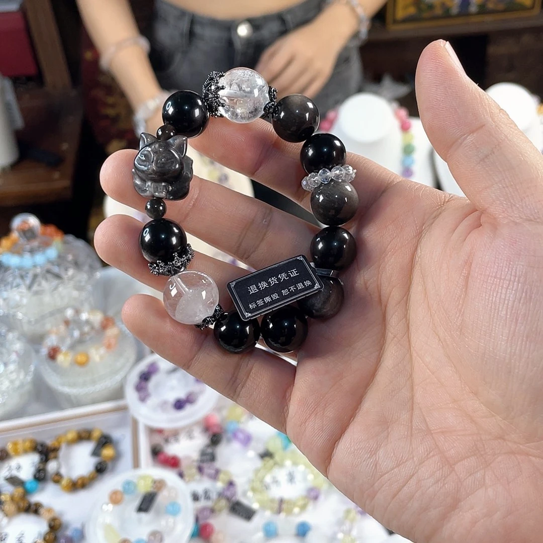 银S925镀金镶嵌手链水晶