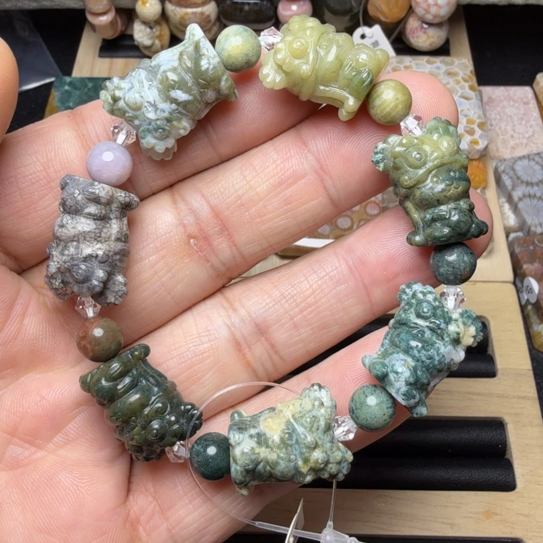 石英质玉未镶嵌纯天然色有机玉石保真色