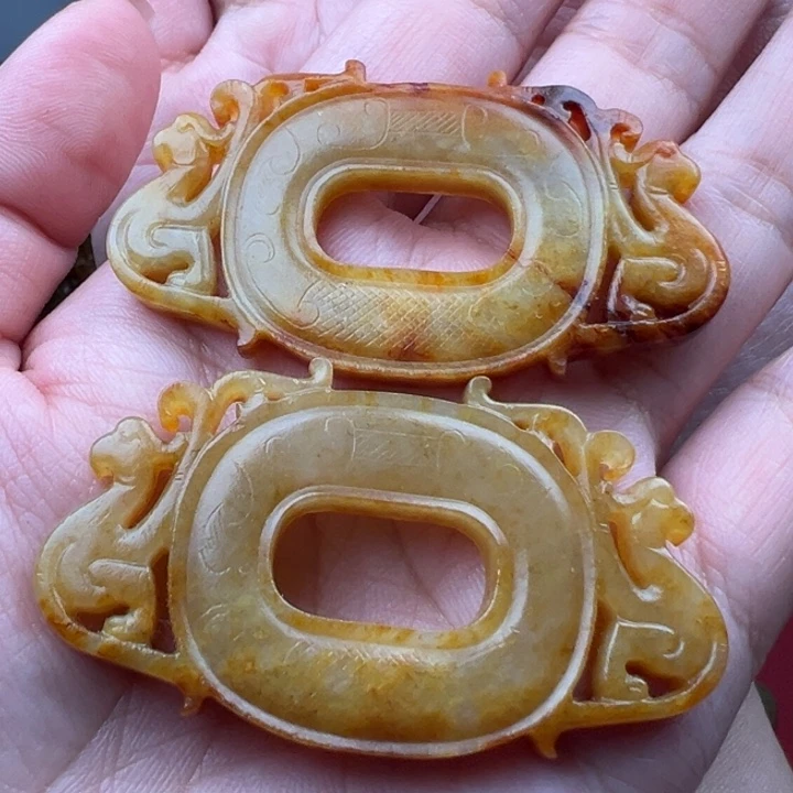 和田玉未镶嵌颈饰爱***子