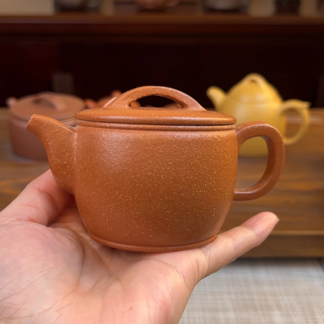 茶壶紫砂黄降坡汉瓦半手
