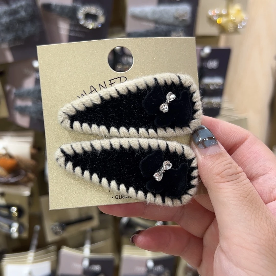 布艺非金属丝绒狗拜拜夹