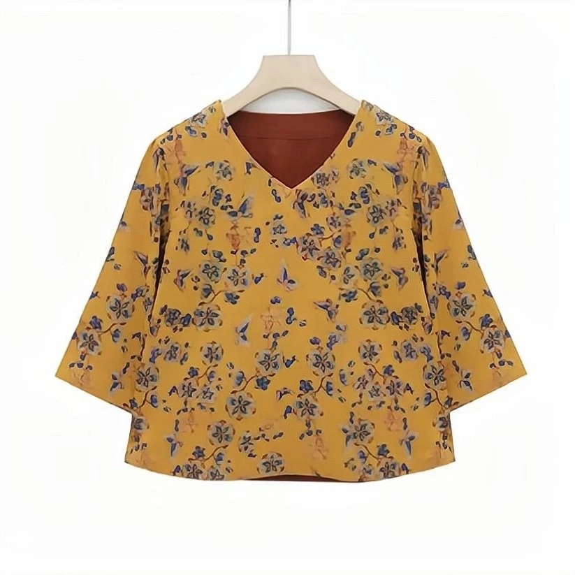 【杺织阁】专属定制 注重品质 双面双穿 草长莺飞 小衫长袖网红时尚