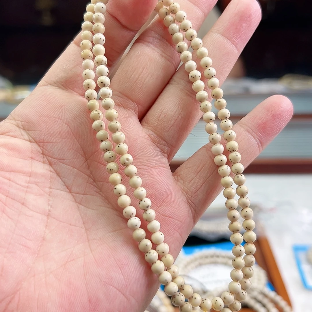 手串星月菩提5mm数星星瓷白同枝