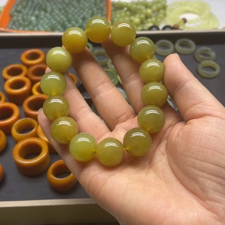 蛇纹石玉手串未镶嵌勿*我