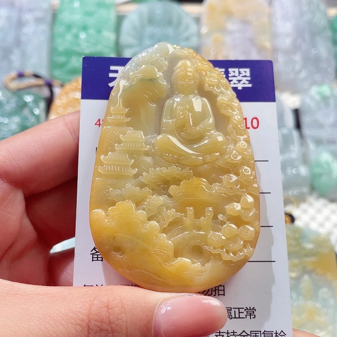 颈饰未镶嵌翡翠观音