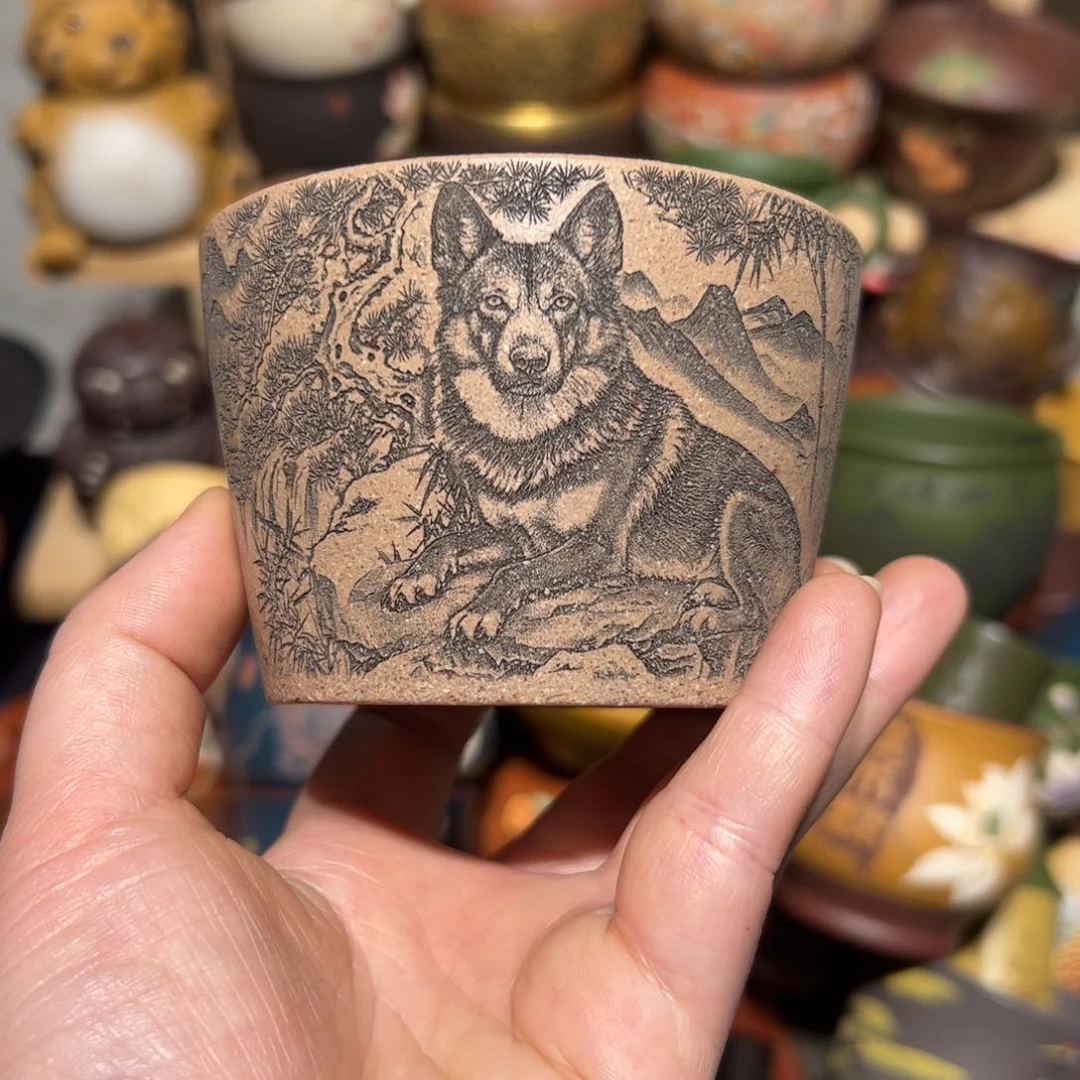 紫砂茶杯宜兴紫砂主人杯