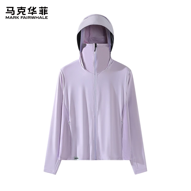 马克华菲UPF50+冰丝防晒衣男士夏季薄款宽松防紫外线户外皮肤上衣