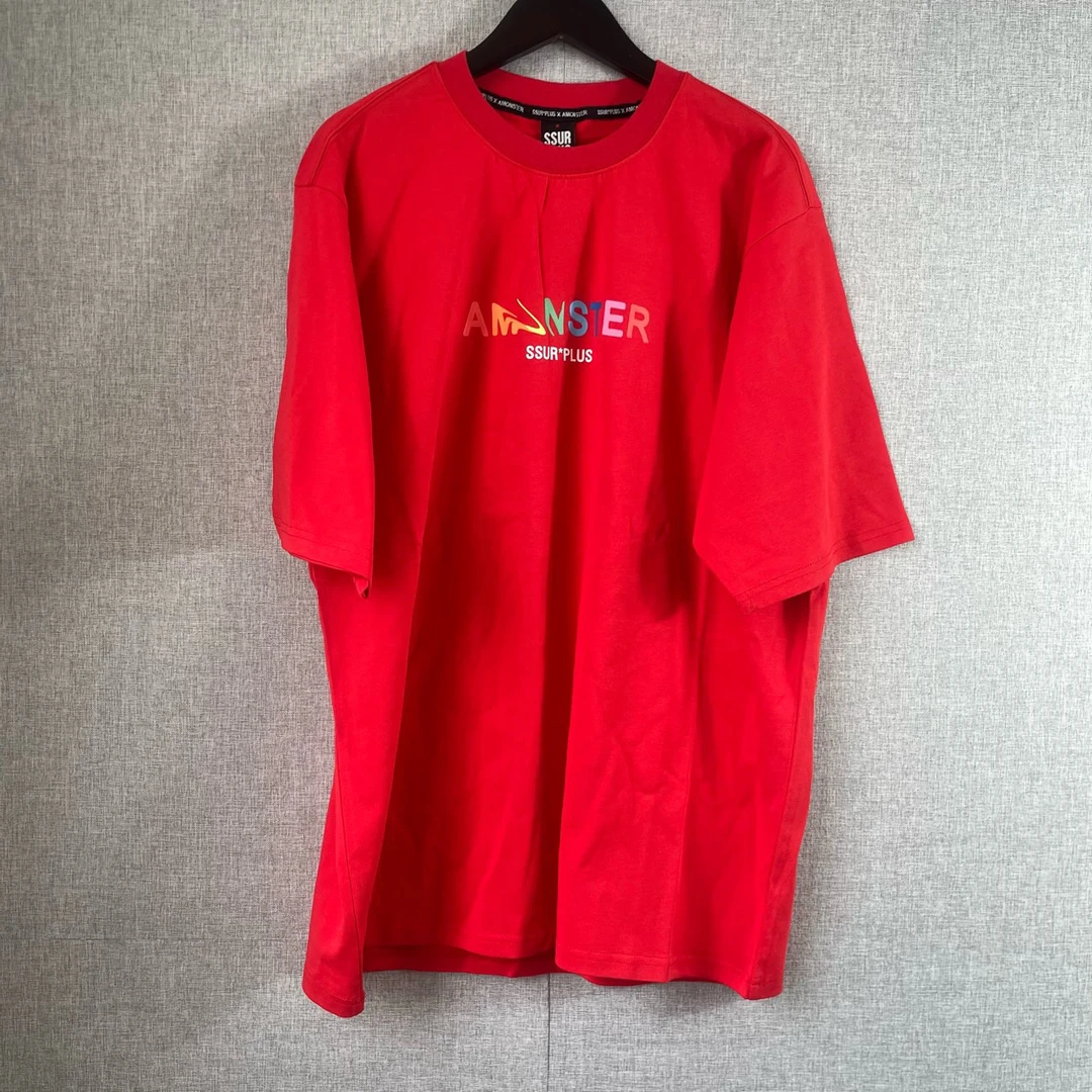 [玥姐专属] SSUR 前后恶搞印花图案圆领T恤 红 R27Ho3/o4/o5