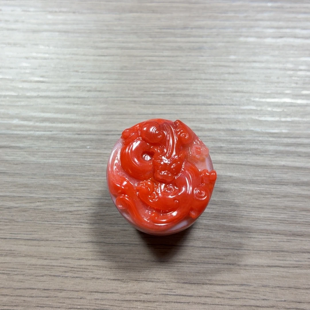 青***心南红玛瑙未镶嵌印章