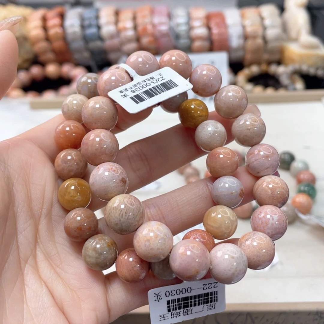 硅化珊瑚（珊瑚玉）手链未镶嵌月***?171