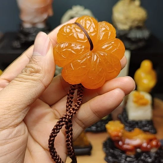 寿山石印石手把件手把件