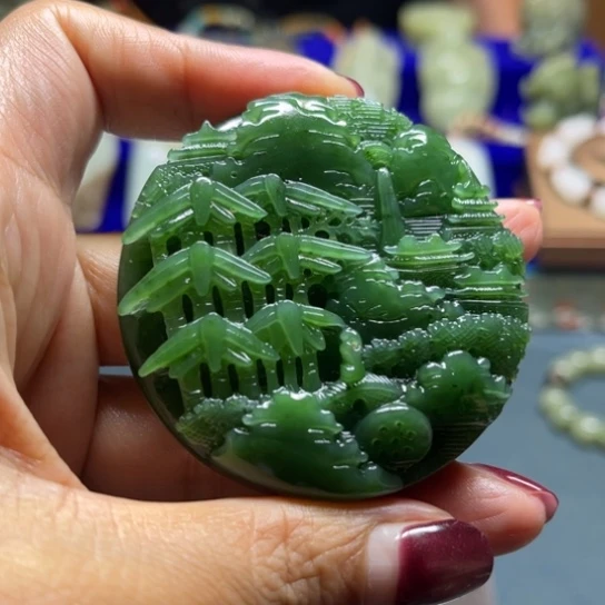 和田玉未镶嵌挂件