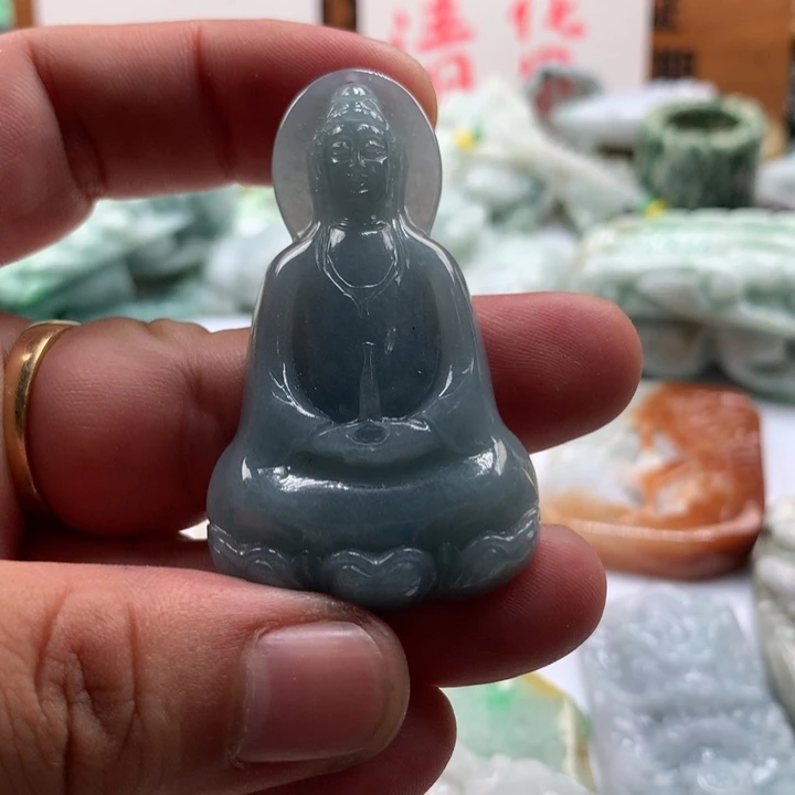翡翠未镶嵌颈饰保真天然a货翡翠