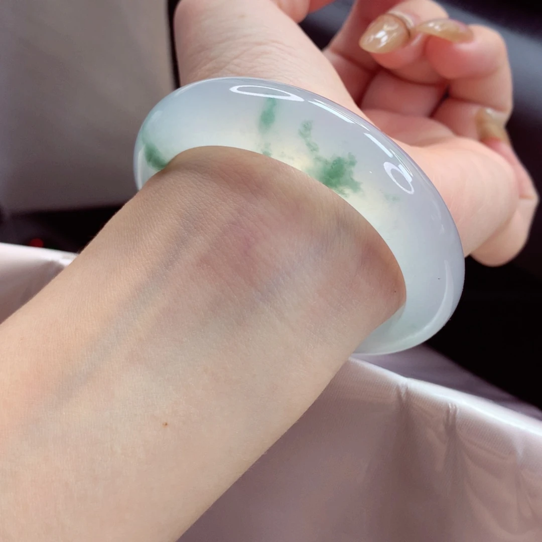 未镶嵌手镯翡翠9903美人胚子 起光起荧