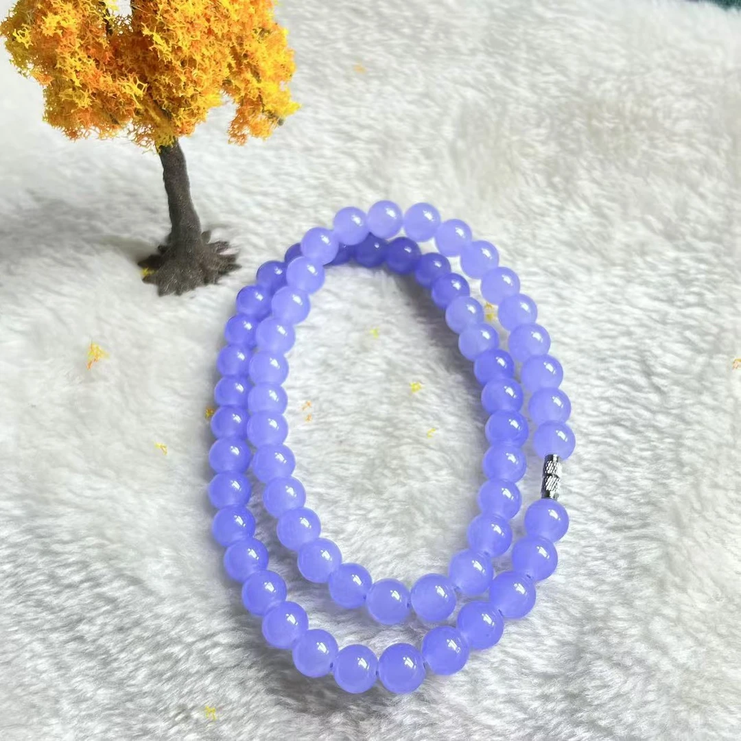 浅蓝圆珠k10时尚项链高雅华丽华贵精美绝伦