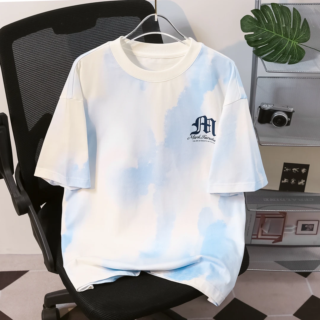 印花男装宽松半袖夏季潮流通用ins圆领短袖T恤Q248