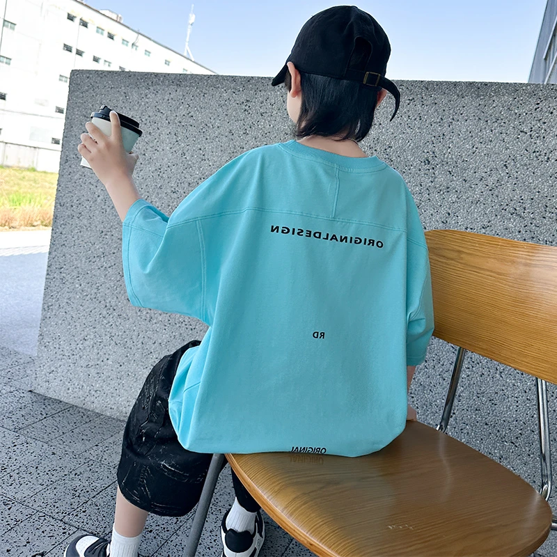 【2025夏款上新】男童短袖儿童洋气宽松夏季薄款T恤中大童夏装半袖
