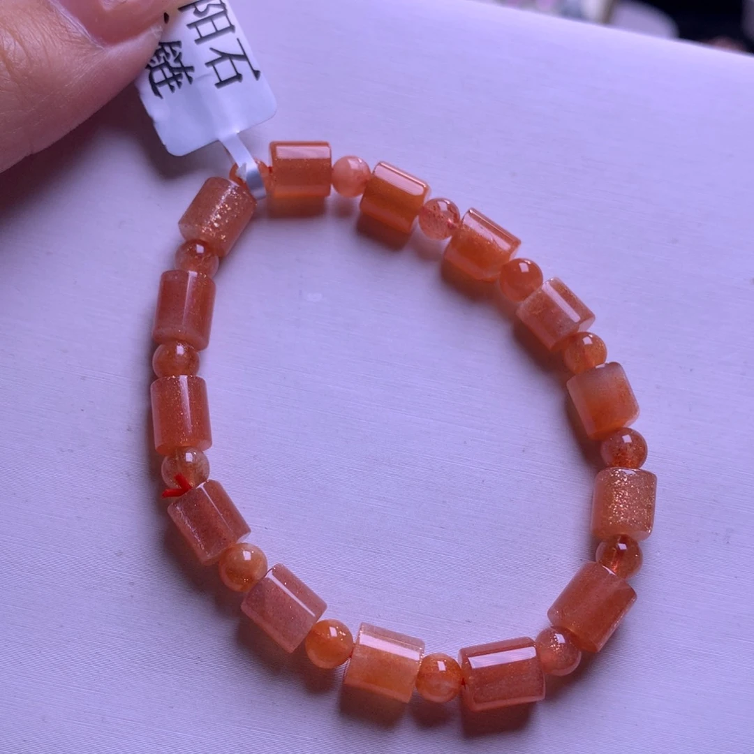 未镶嵌水晶手链金太阳桶珠6+