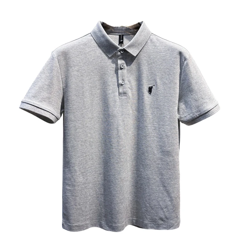 哈逊梅奈欧货高端刺绣短袖polo衫男士潮流修身时尚夏季翻领t恤衫