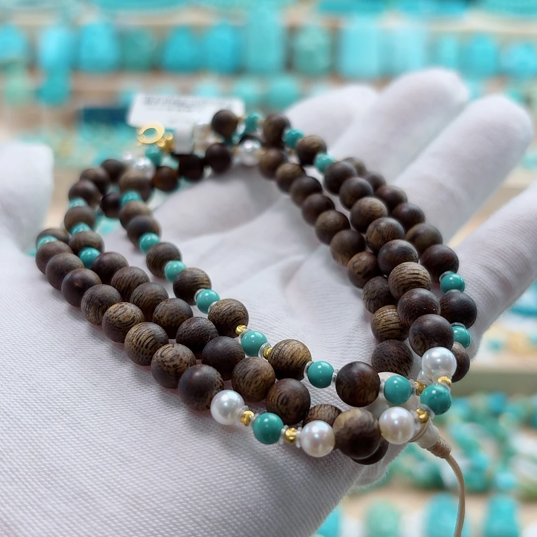 绿松石18K金镶嵌珠宝奇石