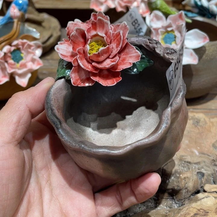 手工制作陶瓷茶具茶杯青蛙