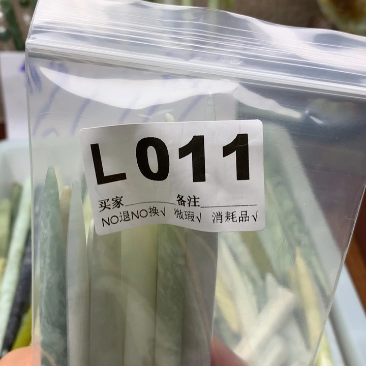 透闪石-蛇纹石玉发饰未镶嵌一**干