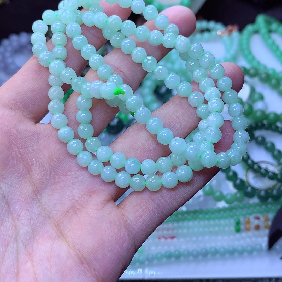 翡翠毛衣链未镶嵌