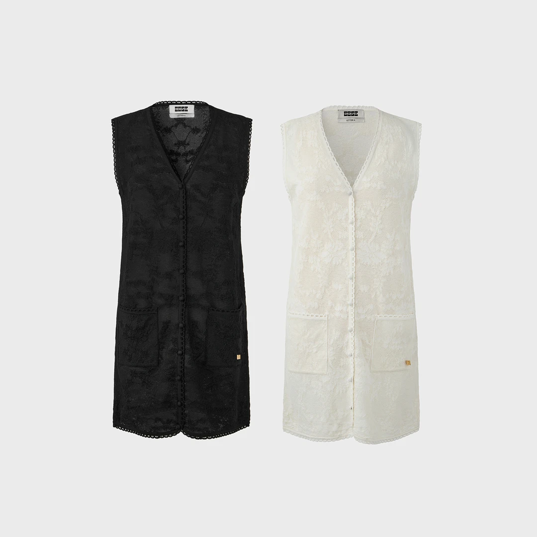 EENK 蕾丝迷你连衣裙25年夏EEA-10252-KD03-BK/IV——3390