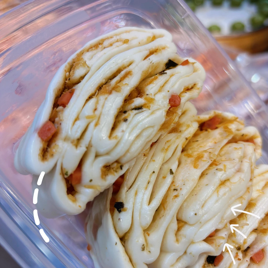 【现做系列】肉松火腿花卷馒头 1盒4个 福建100g馒头同城送