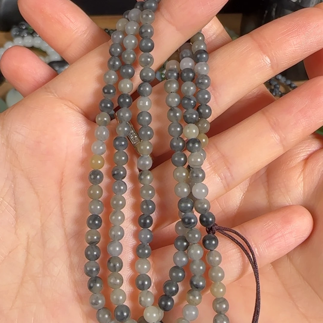 和田玉未镶嵌手链新疆和田玉青花链子卡4