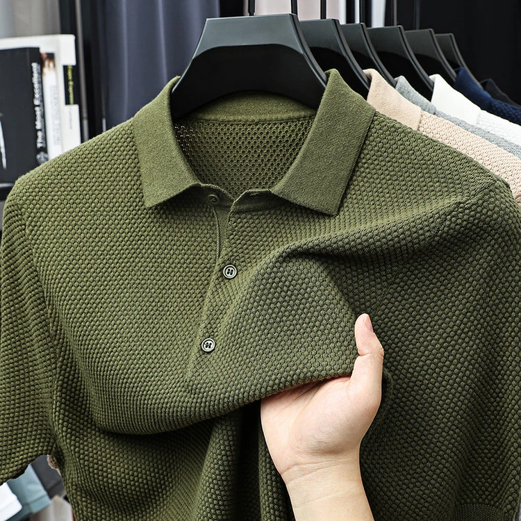 PEIMENG【纯棉】Polo衫男装2025年夏季新款高端休闲男修身翻领短袖