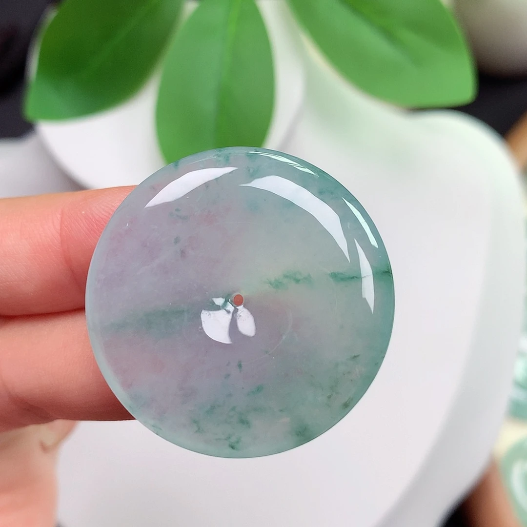 颈饰未镶嵌翡翠平安扣 33x5.9mm