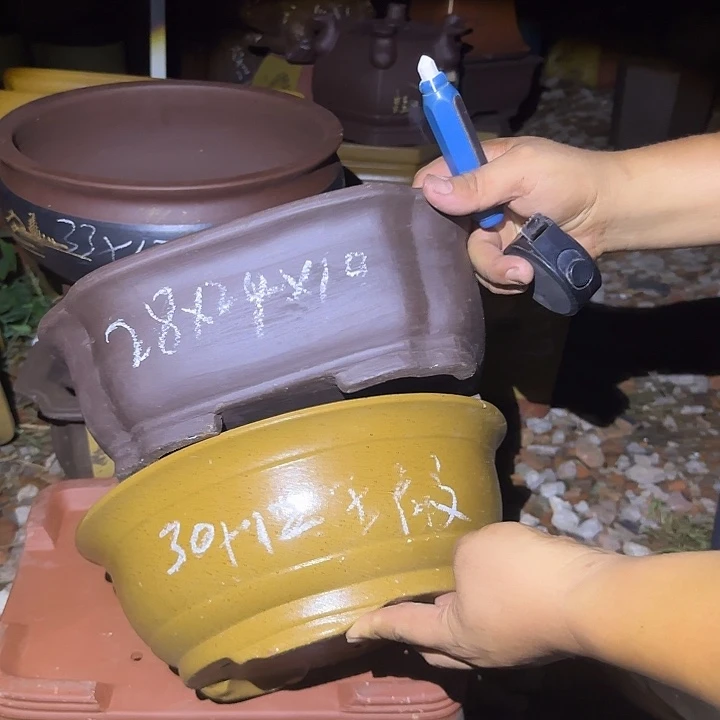 紫砂花盆紫砂花盆盆景盆瑕疵