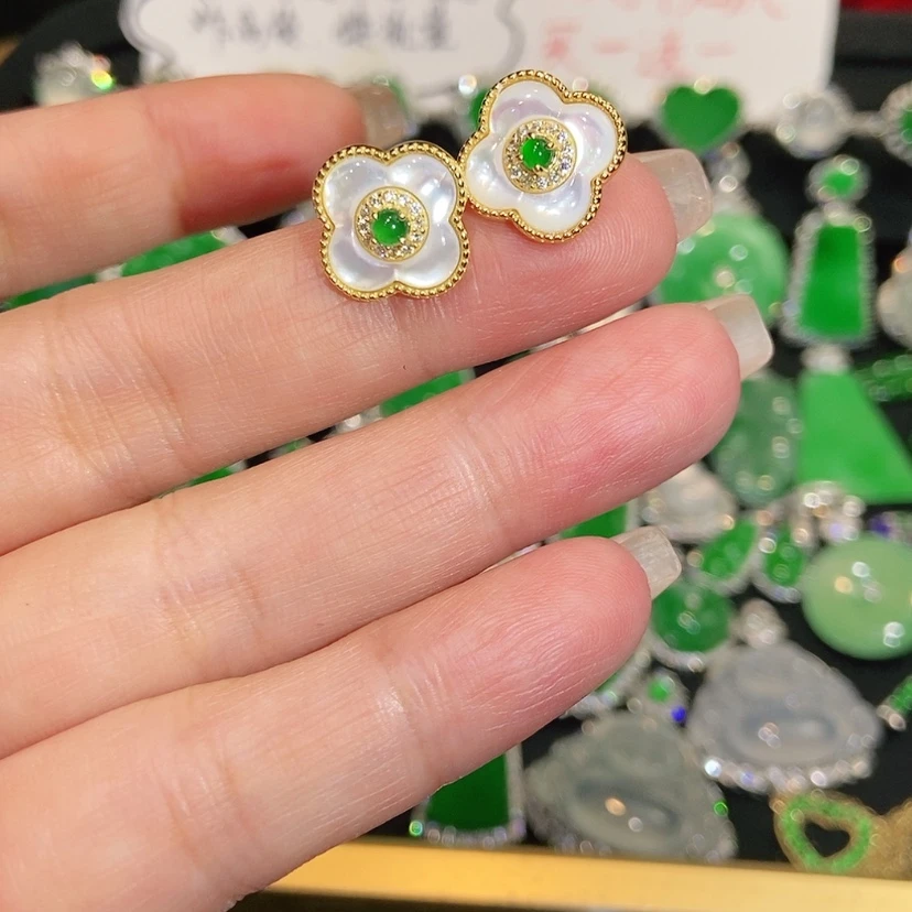 【闪购商品】翡翠未镶嵌耳饰天然翡翠