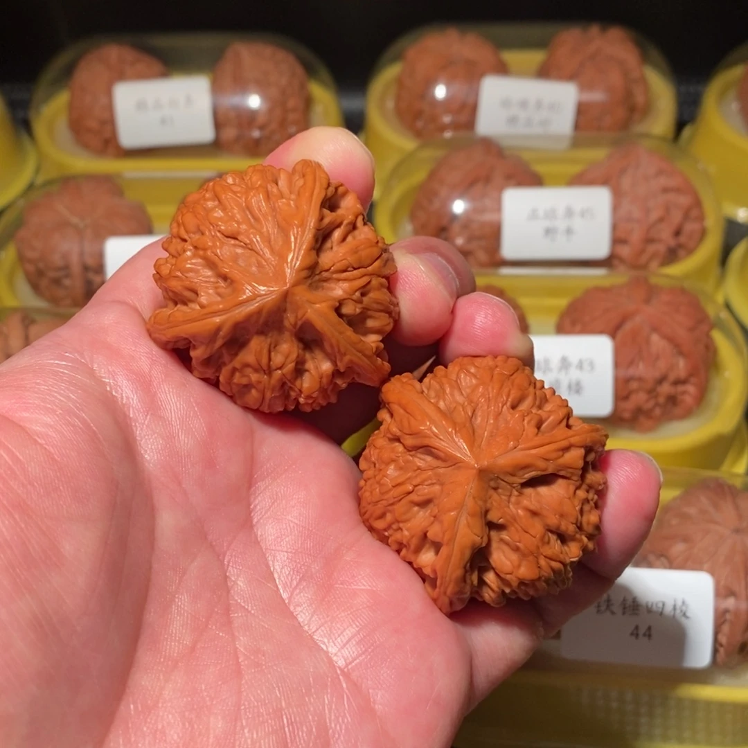 南***骁文玩核桃把件42御龙粗筋正球奔精品对
