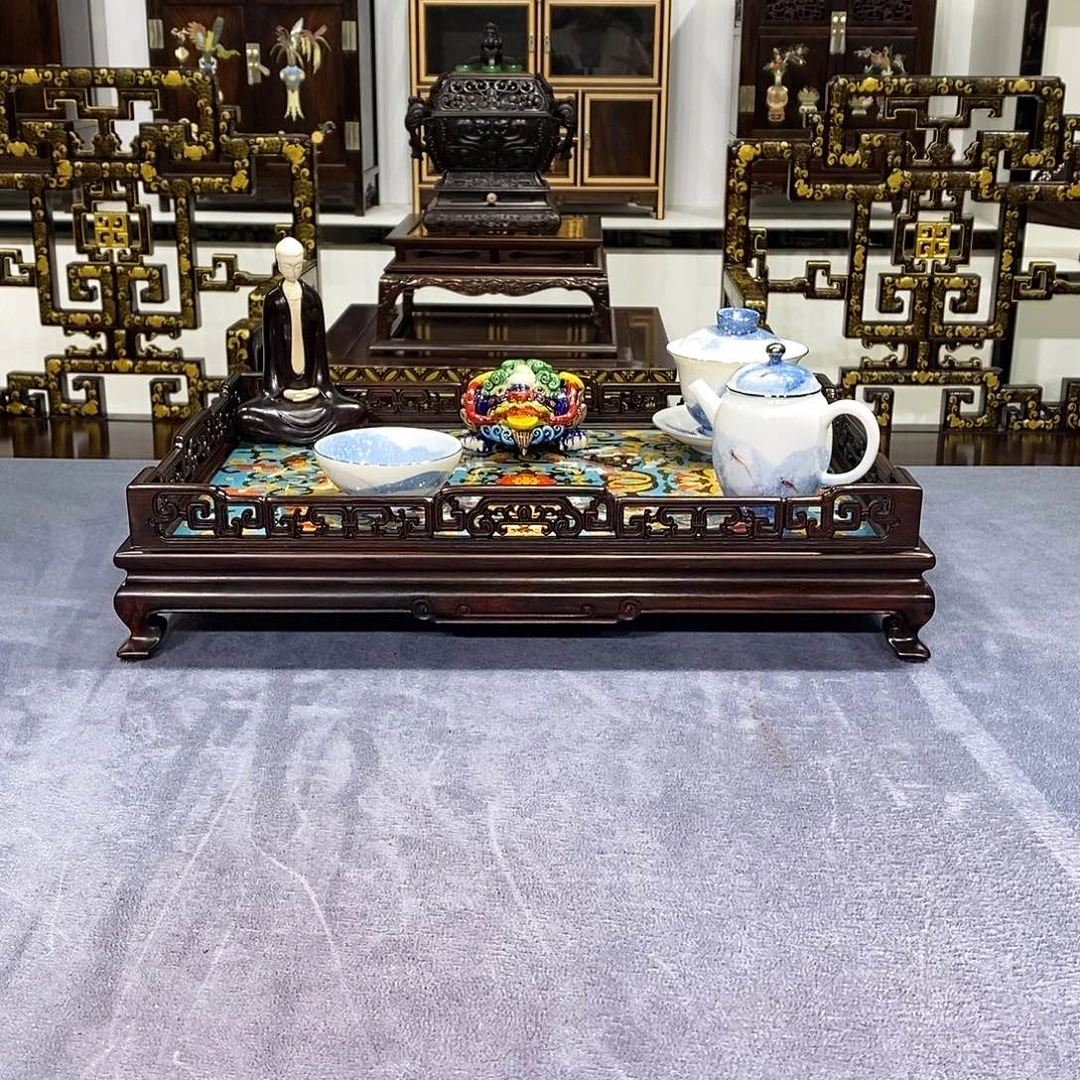 国***茂红酸枝木类成套家具收纳盘