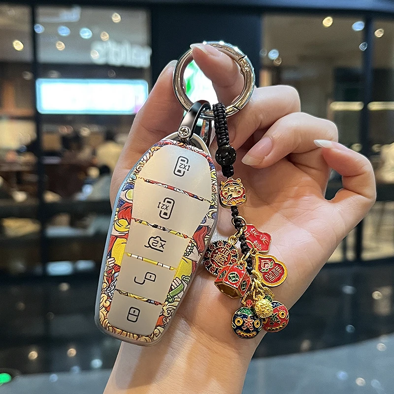 2025款比亚迪夏钥匙套专用新款M9夏dmi卓越型车包扣改装壳男女士