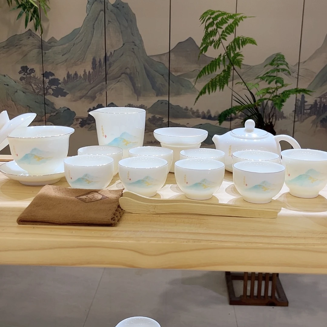 【都彩】日照金山羊脂玉瓷16头
