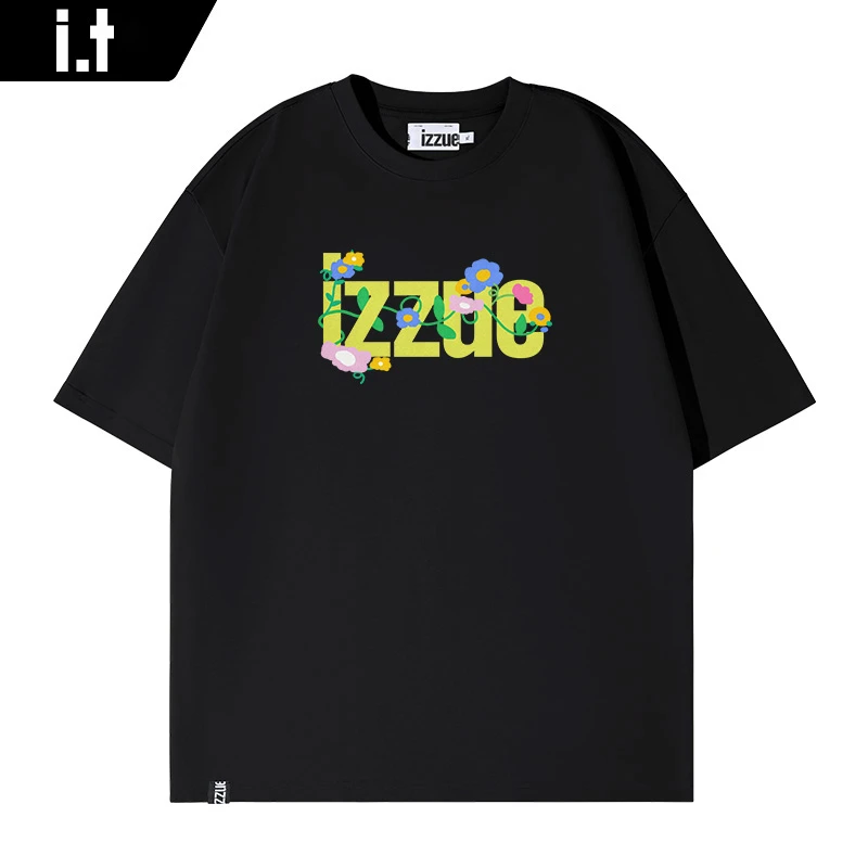 i.t izzue个性原创高级感纯棉短袖T恤男2025夏季情侣时尚宽松潮t