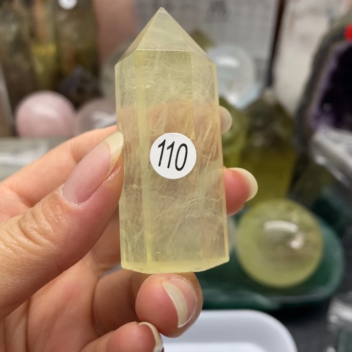 水晶珠宝半成品未镶嵌110黄水柱子