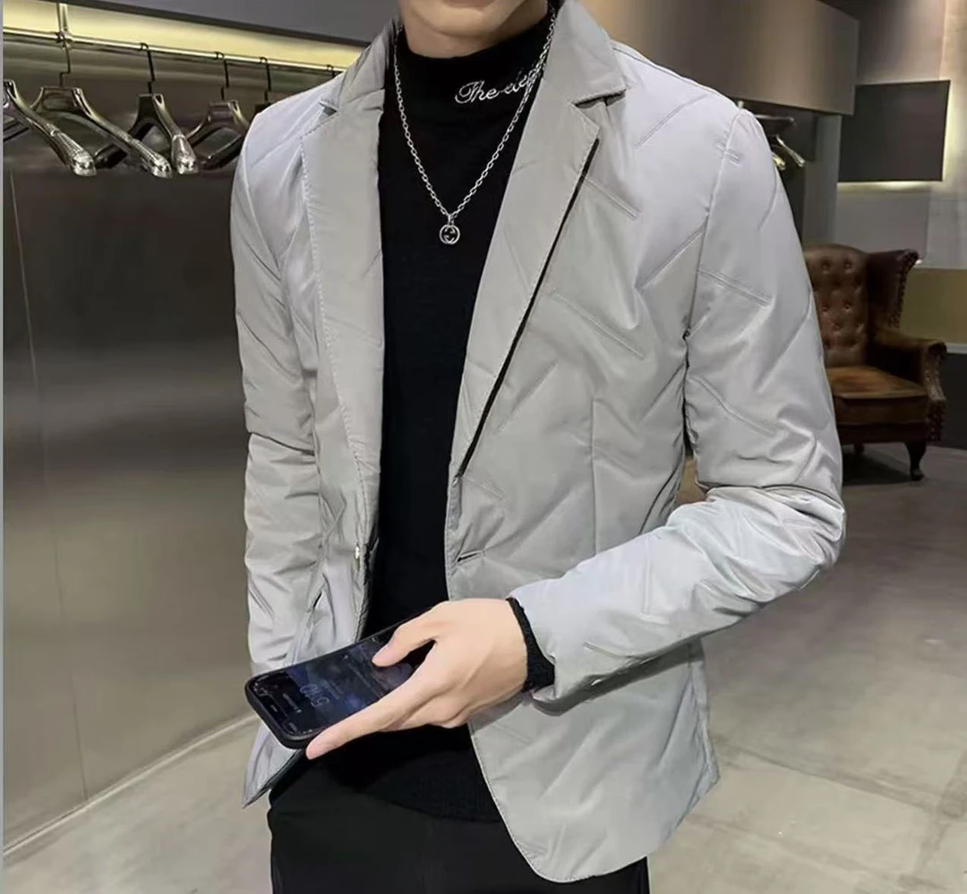 男装棉服外套欧货修身韩版秋冬男士百搭百搭外套