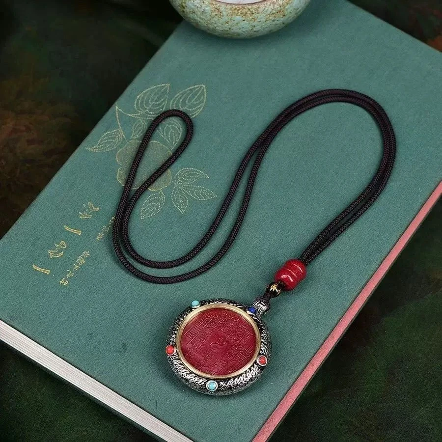 非金属树脂吊坠 2025新款山鬼花吊坠气质时尚百搭复古红色01