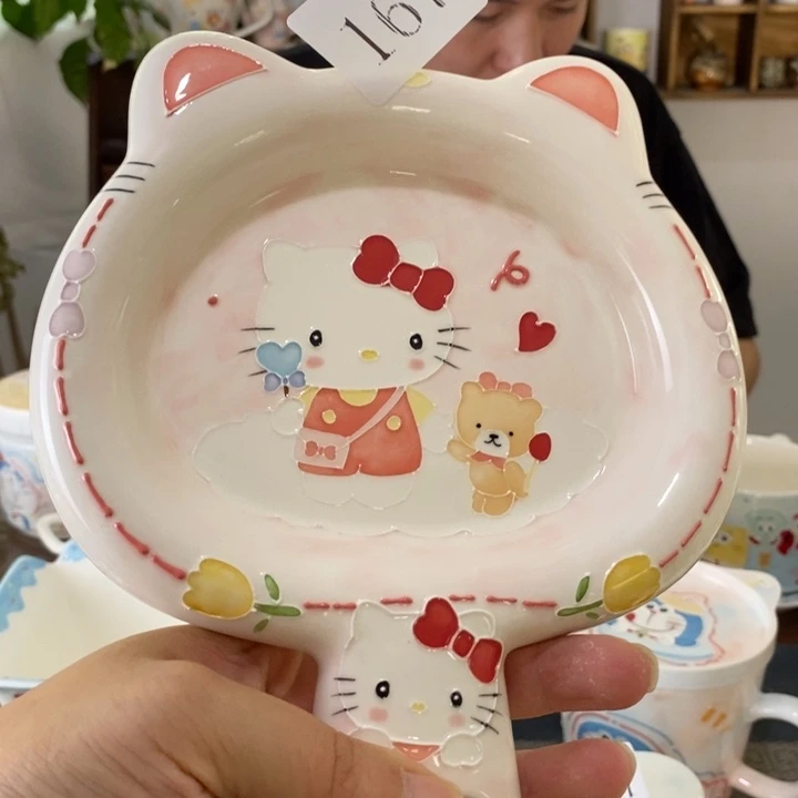 瓷片景德镇釉下彩手绘