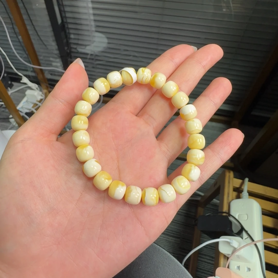 琥珀珠宝奇石未镶嵌齺****雠老型手串