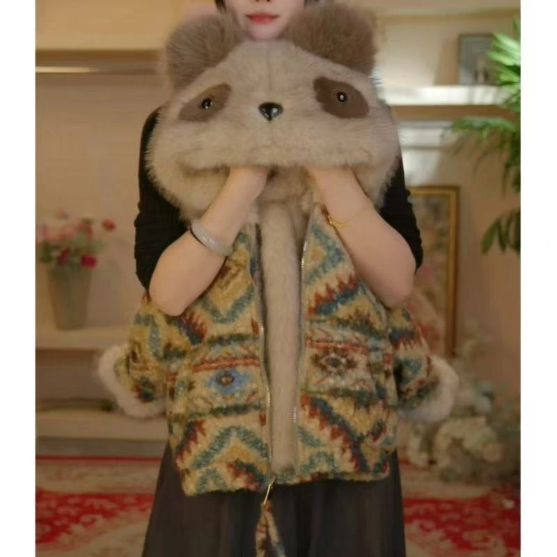 2025款冬女童洋气时尚加厚外套可爱加绒上衣中小童连帽厚外套秋冬