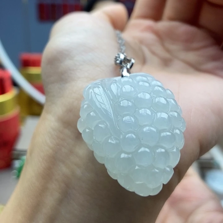 翡翠银S925镶嵌颈饰吊坠4